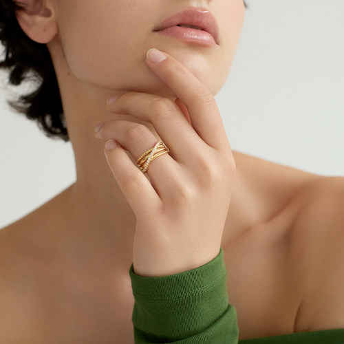 AuRevoirLesFilles缠绕戒指女