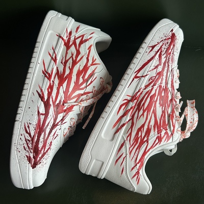 【定制球鞋】Anta安踏心跳涂鸦休闲潮流防滑减震912418001Q-2