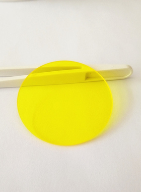 65*2.0mm 490nm吸收截止型黄色光学玻璃JB490 红外透射滤光片