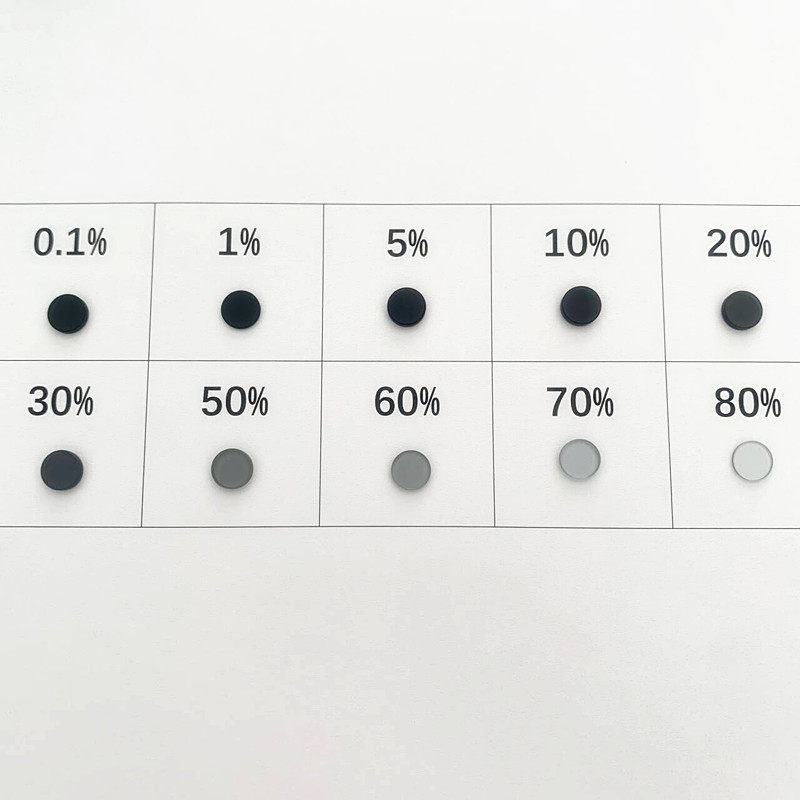 减光片 中性灰玻璃 滤光镜片 直径8mm 10种透过率供选择