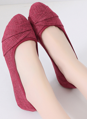 布鞋女老北京软底妈妈鞋舒适2020春夏新款中老年鞋单鞋黑色工作鞋