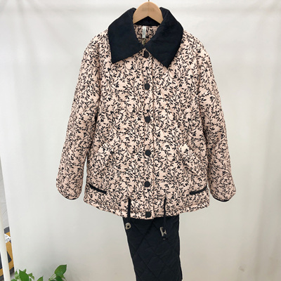 亲情 冬季女碎花春亚纺加厚加绒夹棉柔软家居服睡衣套装525912071