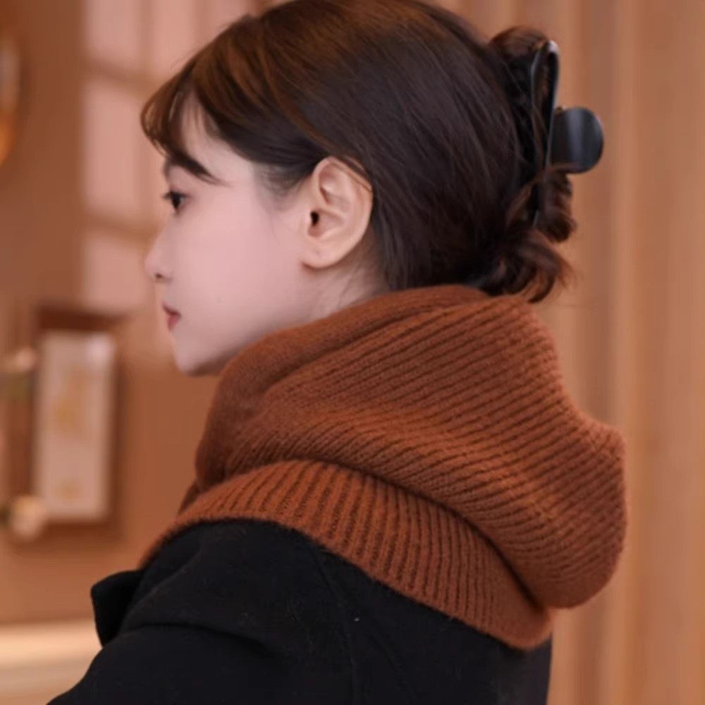 2025秋冬新款针织纽扣围脖披肩一体帽百搭时尚护颈保暖加厚包头帽,服饰配件/皮带/帽子/围巾,帽子,淘宝优惠券,粉丝福利购,淘宝优惠卷