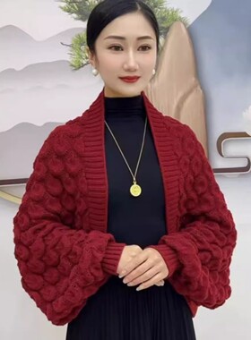 2025春夏新款纯色针织镂空披肩女百搭气质薄款空调房外套开衫韩版