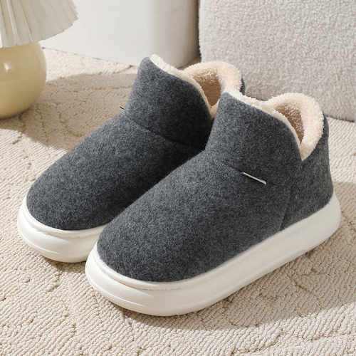 可外穿男士厚底防滑冬季保暖棉鞋