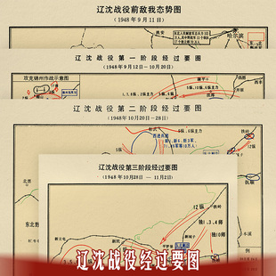 辽沈战役阶段经要图-油画布微喷双面胶胶带粘贴 防水防潮结实耐用