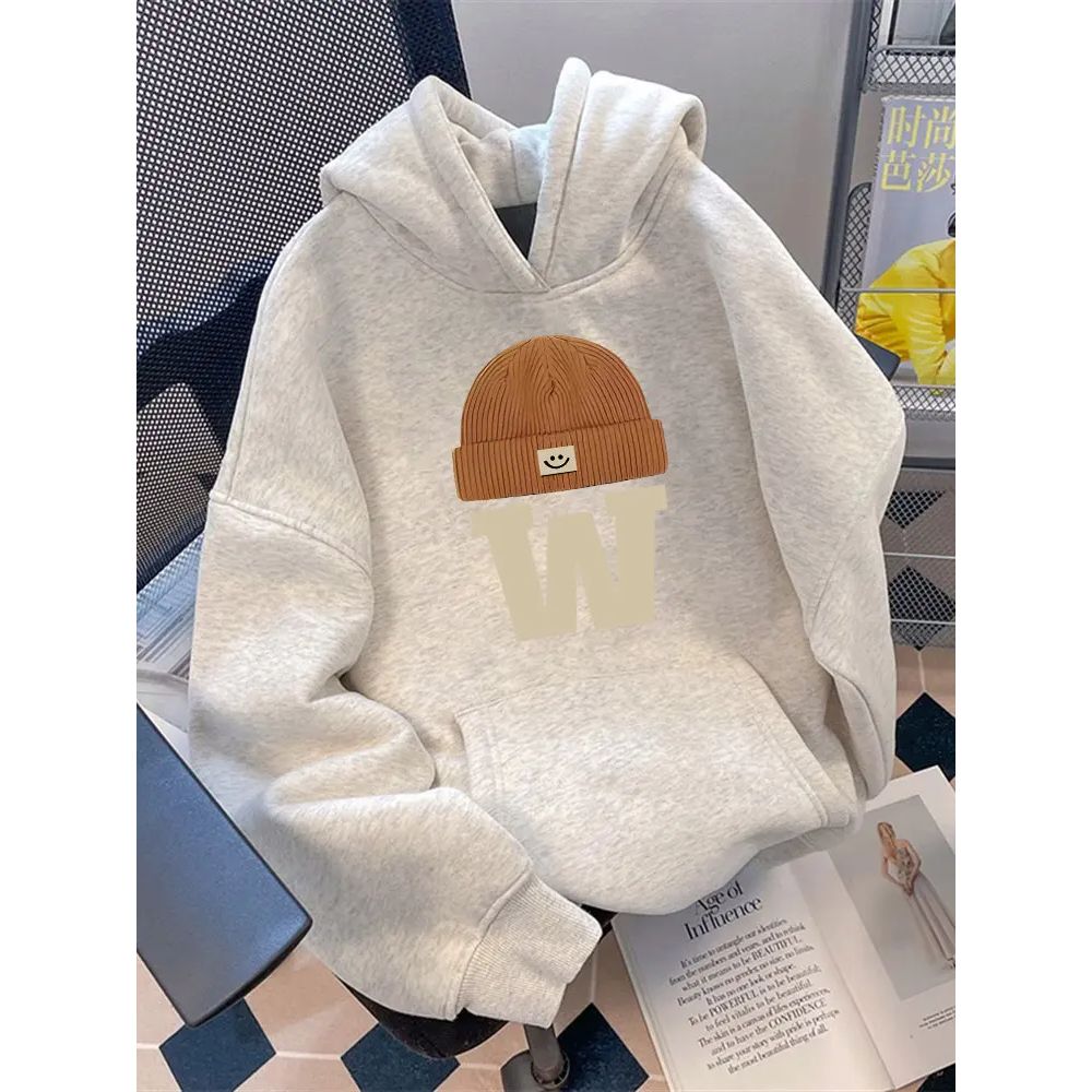 大码加绒加厚连帽卫衣2025新款