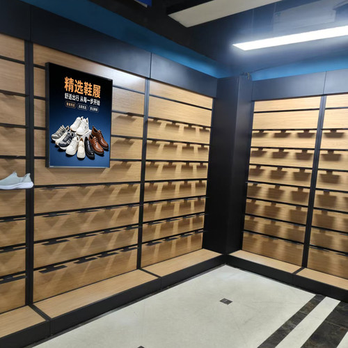 鑫永辉木质鞋店展示架水泥灰