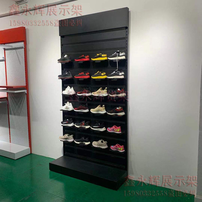鞋店鞋架鞋子展示架运动鞋服装货架简约现代免锁墙多功能金属墙架