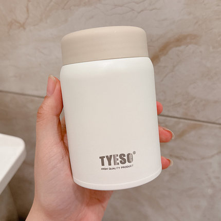 tyeso迷你保温杯女生高颜值316不锈钢水杯子便携小巧口袋焖烧杯