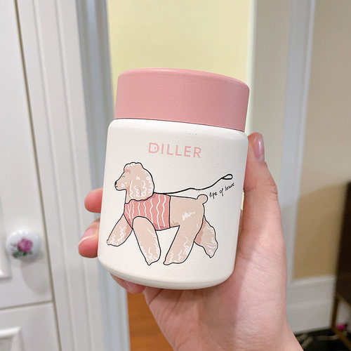 diller可爱316不锈钢小狗迷你杯