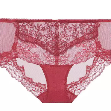 专柜正品 爱慕兰卡文性感蕾丝弹力中腰平角裤 LC23RG1 880