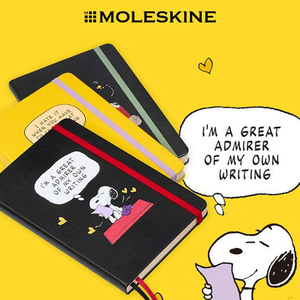 Moleskine史努比Snoopy花生漫画笔记本横线手账本办公记事本送礼
