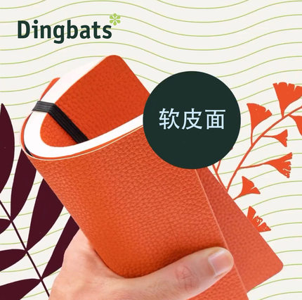 现货进口英国Dingbats软皮面A5笔记本无酸纸钢笔书写商务记事本子