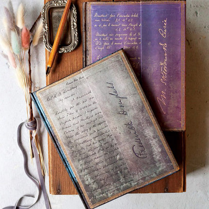 绝版paperblanks笔记本名人手稿居里夫人道格拉斯托尔斯泰记事本