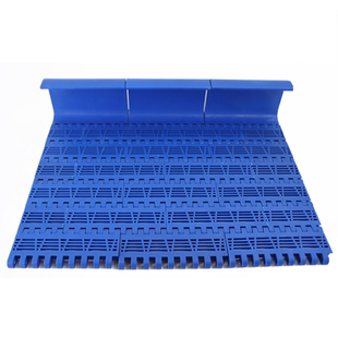 opb塑料网带6100模块式食品级网链平板平格圆孔勺型挡板输送链条