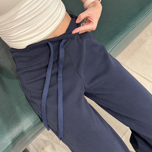 加绒加厚美式 显瘦高腰直筒休闲裤 运动裤 阔腿裤 女2025新款 lulu同款