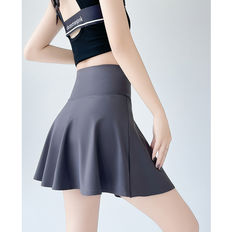 黑色防走光网球裙女2025夏季速干舞蹈半身裙裤健身跑步瑜伽运动短