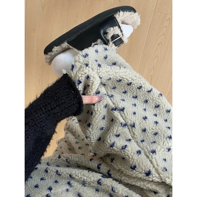 波点针织糯米裤2025新款女高腰显