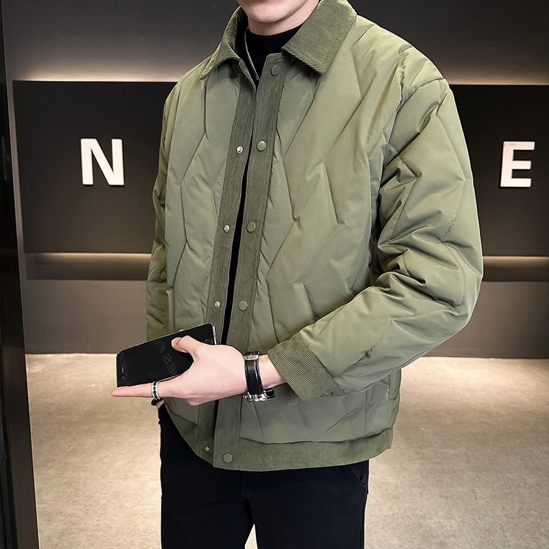 秋冬拼接假两件二棉夹克棉服绗线短款棉衣外套男2392-P115，男装夹克，电商D236（原A051）