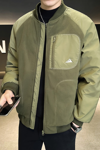 澳粒绒二棉夹克男装颗粒绒外套秋冬棉服男SJ12-P120图片