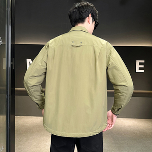 抖音~二棉夹克男装加棉加厚外套冬装轻薄棉服男JK2296-P125图片