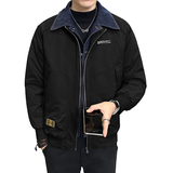 假两件牛仔拼接棉衣男装翻领冬季棉服2297-P135，男装棉衣，电商D236（原A051）
