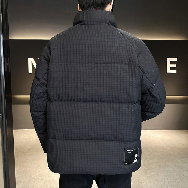 大码千鸟格羽绒服男装玉米格冬装外套YR077-P180,男装羽绒服,电商D236（原A051）