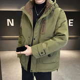 工装连帽羽绒服男装大码冬季外套YR210-P195，男装羽绒服，电商D236（原A051）