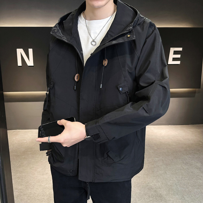 2025新款秋季夹克外套男痞帅潮牌工装连帽上衣服2277-P115,男装夹克,电商D236（原A051）