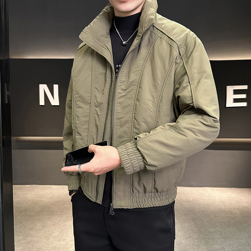 73棉27腈纶高品质80白鸭绒立领羽绒服男保暖外套YR798-P210，男装羽绒服，电商D236（原A051）