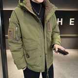 工装连帽羽绒服男装大码冬季外套YR210-P195，男装羽绒服，电商D236（原A051）