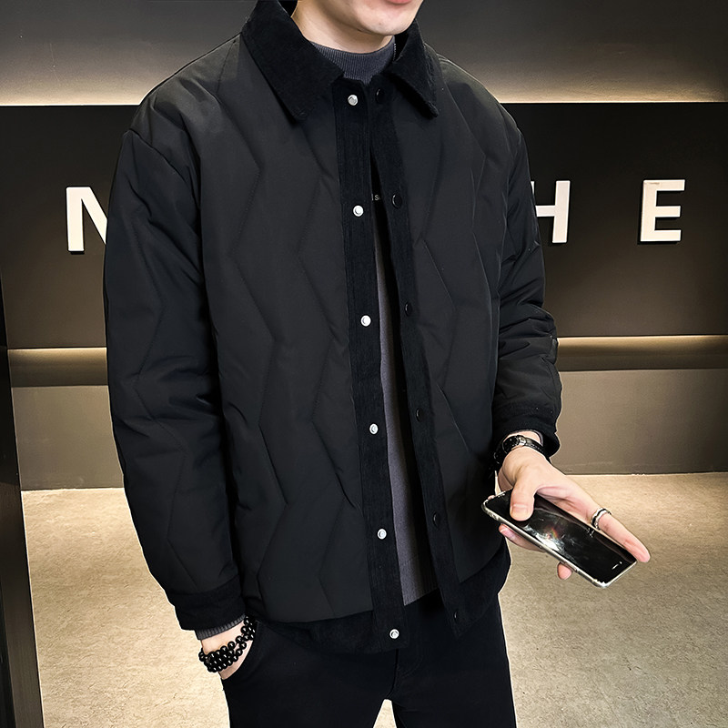 秋冬拼接假两件二棉夹克棉服绗线短款棉衣外套男2392-P115,男装夹克,电商D236（原A051）