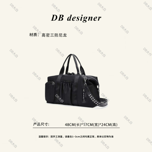 朋克风日单贵牌A家大容量重工铆钉行李包健身包505