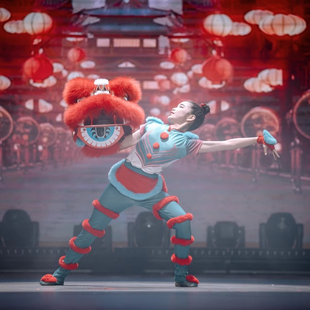 小师妹舞蹈演出服醒狮服装儿童雄狮少年表演服国风狮子舞狮舞蹈服