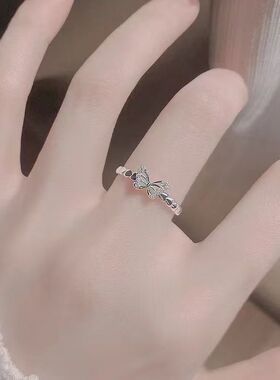 蝴蝶戒指女高级感小众开口戒