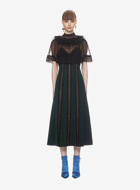 2021（2940）春装新款小个子女生连衣裙夏复古长裙仙女礼服裙