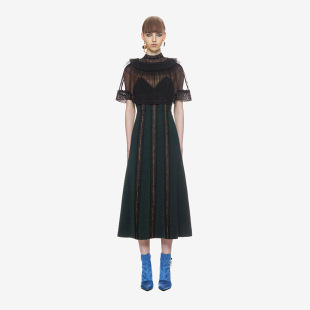 2021（2940）春装新款小个子女生连衣裙夏复古长裙仙女礼服裙
