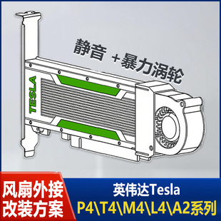 英伟达P4/T4/M4/L4/A2显卡通用涡轮风扇散热器加固3D打印大马力