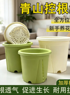 小号青山控根花盆透气防烂根龟背竹月季育苗培植盆加厚不闷根花盆