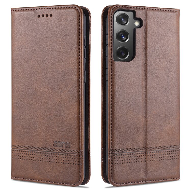 适用三星S21+手机壳GalaxyS21+高档SAMSUNGS21十翻盖5G保护皮套SM-G9960外壳简约SMG996O商务韩国男女款全包