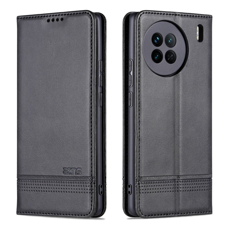 vivo x90手机壳vivox90保护皮套X90pro全包防摔v2241a侧翻盖可插卡V2242A男女高档大气折叠外壳vivix九零皮夹