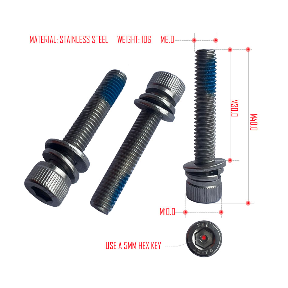 碟刹器底座延长螺丝M6x40mm