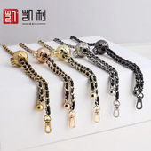 厂家直销小香风金珠圆球肩带包包链条配件穿皮细链子可调节肩带