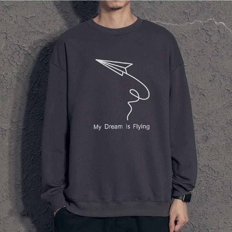 男春秋款潮牌ins宽松大码纯色百搭情侣韩版衣服W013P35加绒P40,男装卫衣,星座414A-1（原B215-1）