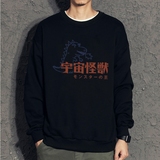 新款秋季卫衣男ins宽松潮流百搭秋冬款灰色圆领W016P35加绒P40，男装卫衣，星座414A-1（原B215-1）