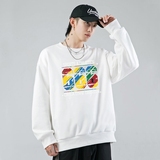 新款秋季卫衣男ins宽松潮流百搭秋冬款灰色圆领1801P35加绒，男装卫衣，星座414A-1（原B215-1）