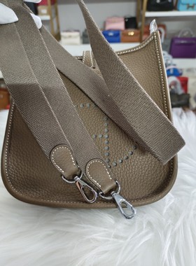 2025秋冬蜡线伊芙琳evelyne迷你h扣17cm28单肩斜跨TC牛皮镂空女包