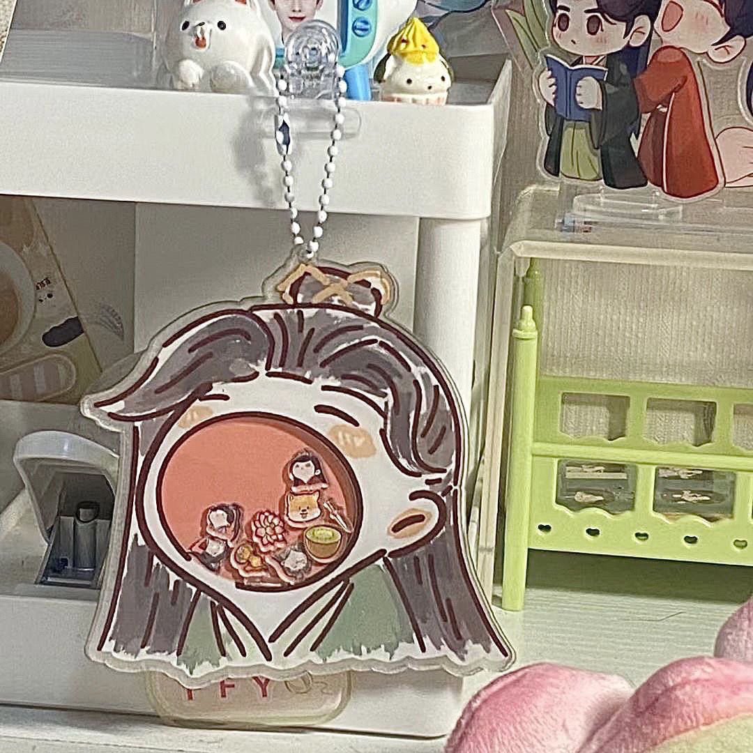 莲花楼摇摇乐可爱亚克力钥匙扣