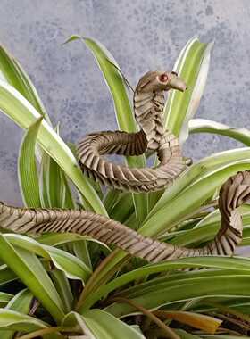 棕编草编动物生肖蛇仿真昆虫民间传统手工艺非遗摄影视道具DLV